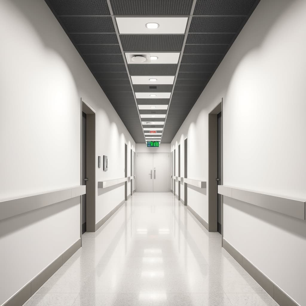 Steril ve düzenli klinik koridoru